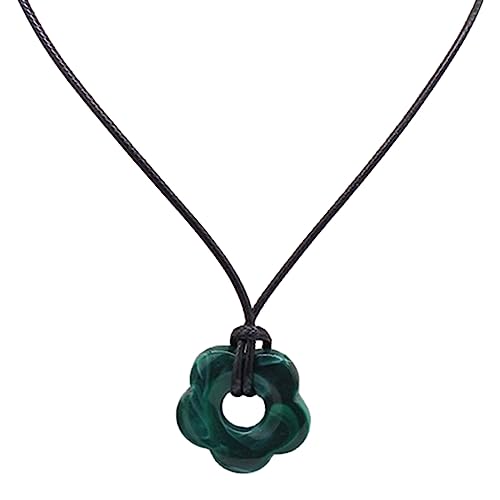 [RWAJZAX] Anhänger mit Acryl-Blumen, Wachsschnur, modische Chokerkette, Damenschmuck von RWAJZAX
