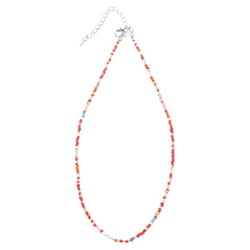 [RWAJZAX] Bunte Perlenkette handgefertigt ethnische Halskette Modeschmuck für Frauen von RWAJZAX