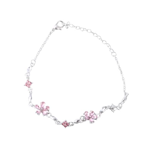 RWAJZAX Delikates Armband Mit Funkelnden Diamanten Verstellbare Länge Handchain Accessoire Modische Silberte Charm von RWAJZAX