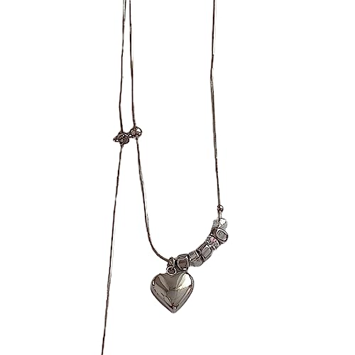 [RWAJZAX] Elegante Damen Metall Anhänger Halskette Choker Halskette Blume Herz Bär Edelstahl von RWAJZAX