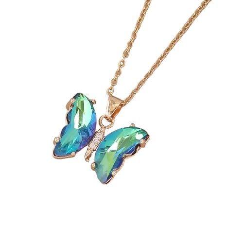 [RWAJZAX] Elegante Halskette mit Schmetterlingsanhänger, der die Anmut und den Charme moderner Frauen für den Alltag und Partys symbolisiert von RWAJZAX