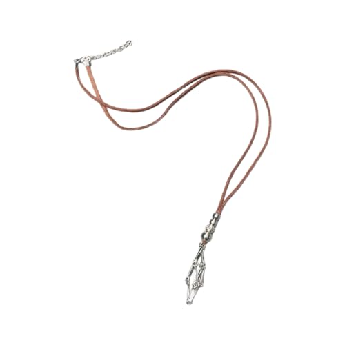 [RWAJZAX] Halskette mit Kristallsteinhalter, verstellbare Netz-Halskette von RWAJZAX