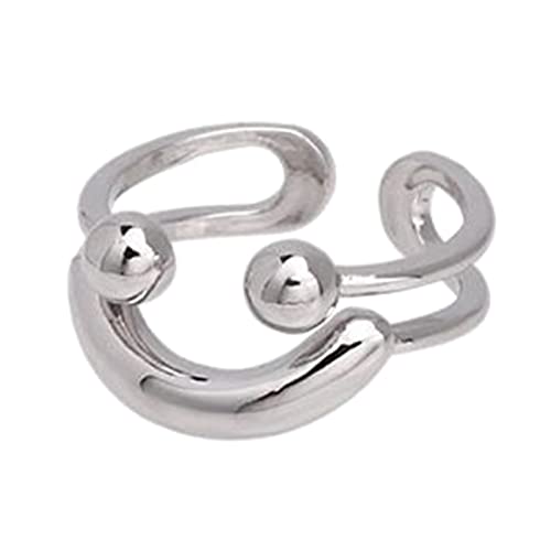 [RWAJZAX] Männer können wieder die Größe des Metalls für Hochzeiten haben, Vintage-Accessoires, silberfarben, offene Ringe, Schmuck von RWAJZAX