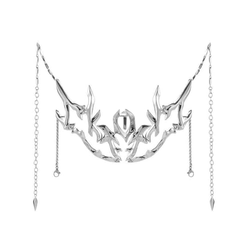 RWAJZAX Metallhalbe Abdeckung, verstellbare Größe, mechanisch, unregelmäßig, für Cosplay- und Mode-Enthusiasten, Halloween-Zubehör von RWAJZAX