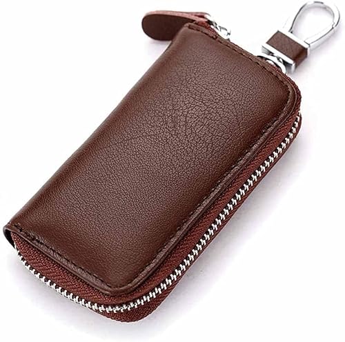 Leder Männer Frauen Schlüsselhalter Haus Schlüsselbund Tasche Organizer Autoschlüsseletui Multifunktionale Kleine Geldbörse Mini Geldbörse (Farbe: D) von RWCCCRW