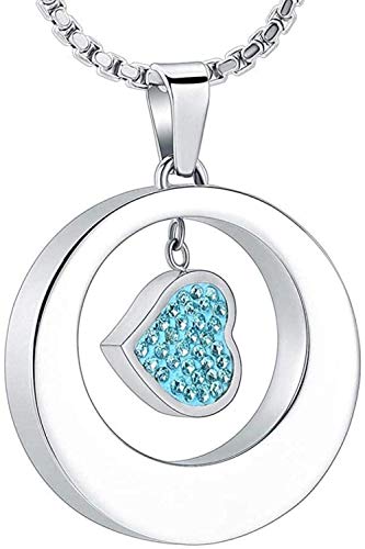 RWCCCRW Cenizas Collar de Urna de Recuerdo Joyas de Cremación Joyas de Cremación círculo corazón ur cenizas hals von RWCCCRW