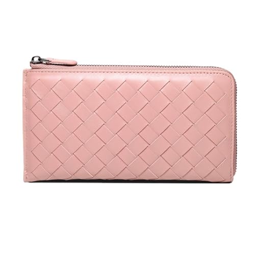 RWCCCRW Handtaschen Damen-Geldbörsen aus echtem Leder, lange Geldklammern, Visitenkartenetuis, Geldbörsen, Beutel (Größe: Rosa) von RWCCCRW