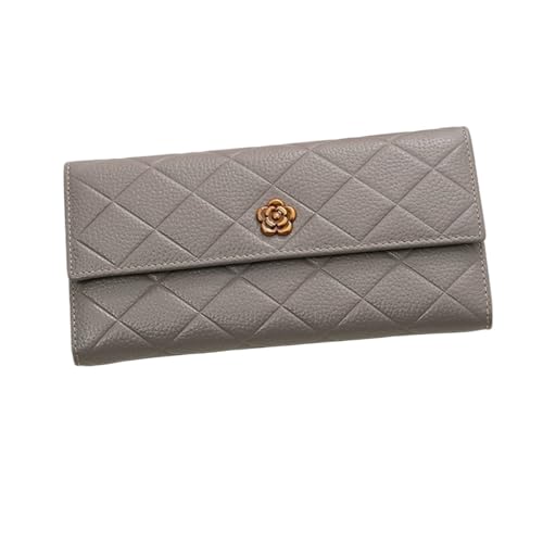 RWCCCRW Kartenetuis aus Leder für Damen, Business-Geldbörsen, Geldscheinklammern, Geldscheinklammern, Geld-Organizer, Handtaschen (Größe: Grau) von RWCCCRW