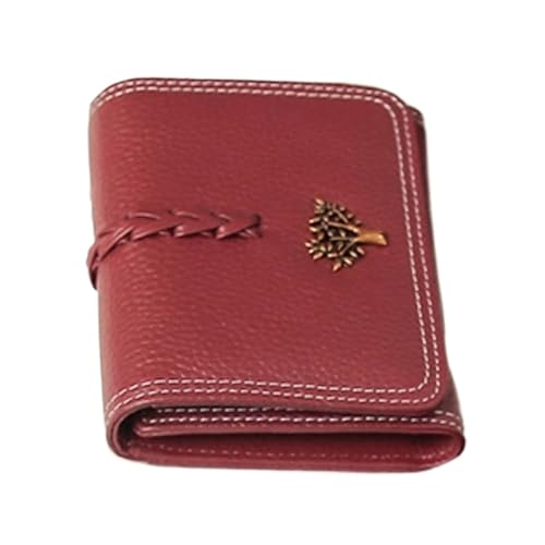 RWCCCRW Kleine Geldbörsen Damen-Geldbörsen aus echtem Leder, Geldklammern, Visitenkartenetuis, Handtaschen (Größe: Rot) von RWCCCRW