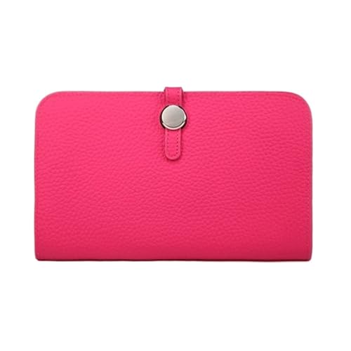 RWCCCRW Ledergeldbörsen Visitenkartenetuis Damen-Geldbörsen aus Rindsleder Blocking Wallets Geldklammern Handtaschen (Größe: Rot) von RWCCCRW