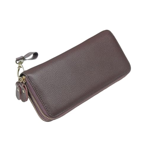 RWCCCRW Visitenkartenetuis Geldklammern Damen-Geldbörsen Blocking-Geldbörsen Handtaschen aus echtem Leder Münzgeldbörsen Beutel (Größe: Lila) von RWCCCRW