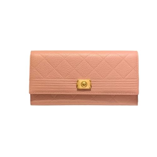 RWCCCRW Visitenkartenetuis Leder Lange Geldklammern Damen Rindsleder Geldbörsen Blocking Wallets Abendtaschen Handtaschen (Size : Pink) von RWCCCRW