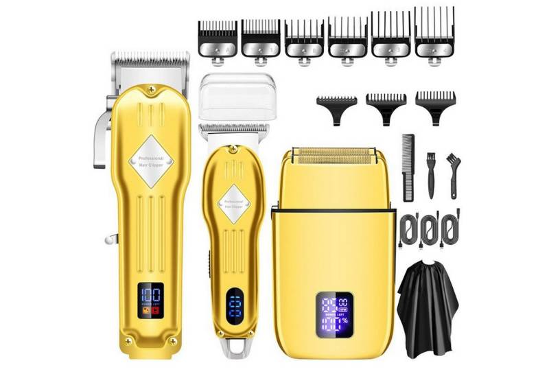 RWEUOQ Haarschneider 3-in-1 Herren Haarschneider Set mit LCD, Edelstahlklinge, USB-Ladung von RWEUOQ