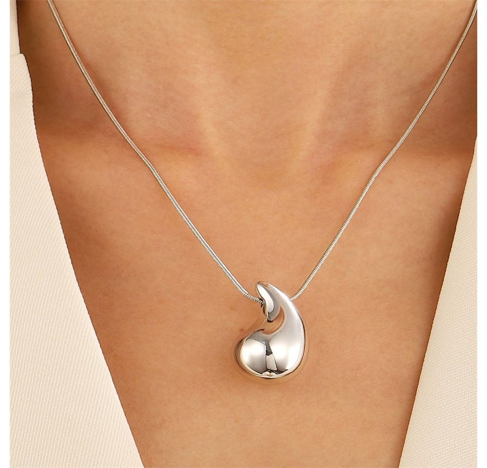 RWEUOQ Kette mit Anhänger Kette mit Anhänger Wasser Tropfen Anhänger Halskette mit Metallanhänge, Boho Teardrop Halsketten Modeschmuck Halsketten für Frauen und Mädchen RWEUOQ Kette mit Anhänger Kette mit Anhänger Wasser Tropfen Anhänger Halskette mit Metallanhänge, Boho Teardrop Halsketten Modeschmuck Halsketten für Frauen und Mädchen von RWEUOQ