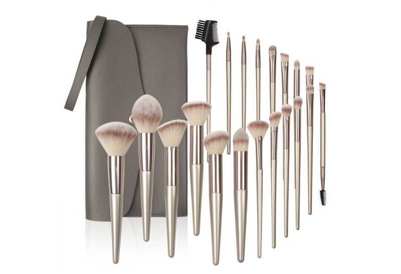RWEUOQ Kosmetikpinsel-Set Kosmetikpinsel-Set 21-teiliges Make-up-Pinsel-Set mit PU-Tasche, Multifunktionaler Make-up-Pinsel, für Grundierung,Konturierung usw. von RWEUOQ