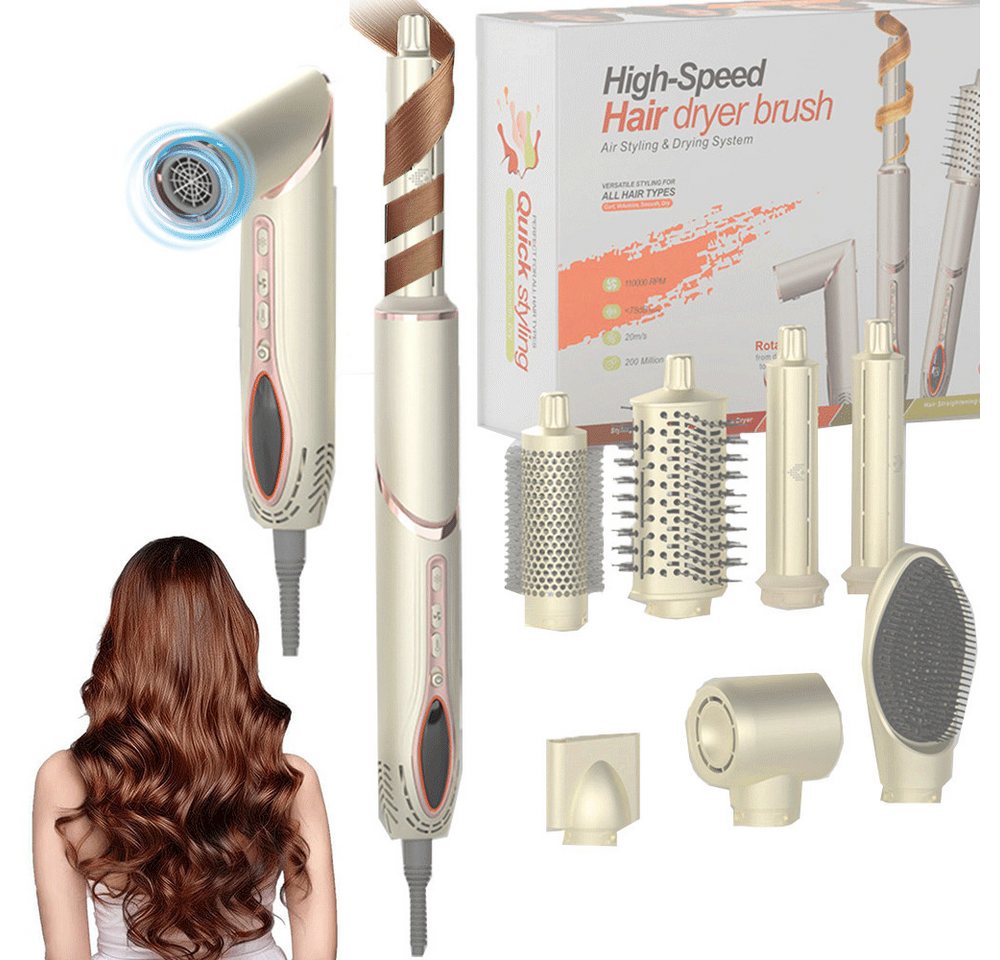 RWEUOQ Multihaarstyler 7in1 Airstyler & Ionen Haartrockner mit Luft-Lockenstab Warmluftbürste, Stylingbürsten Haarstyler Haar Styling Föhn Geschenken für Frauen Set RWEUOQ Multihaarstyler 7in1 Airstyler & Ionen Haartrockner mit Luft-Lockenstab Warmluftbürste, Stylingbürsten Haarstyler Haar Styling Föhn Geschenken für Frauen Set von RWEUOQ