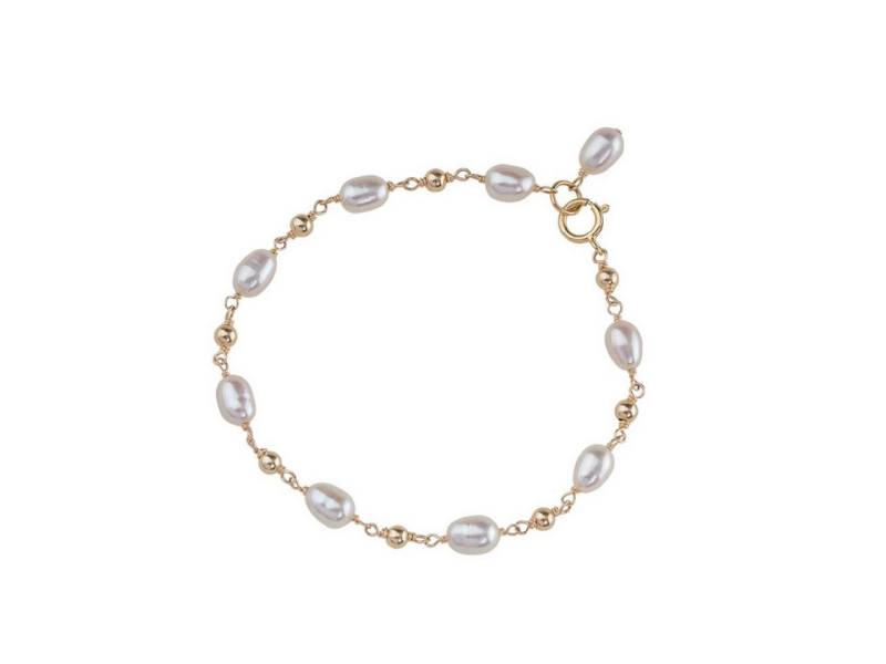 RWEUOQ Perlenarmband Perlenarmband mit Süßwasserperlen Armband (Die Länge ist verstellbar, 1-tlg., Schmuckkästchen nicht enthalten), Perlengröße: 5-6 mm. Armbandlänge: 17 cm von RWEUOQ