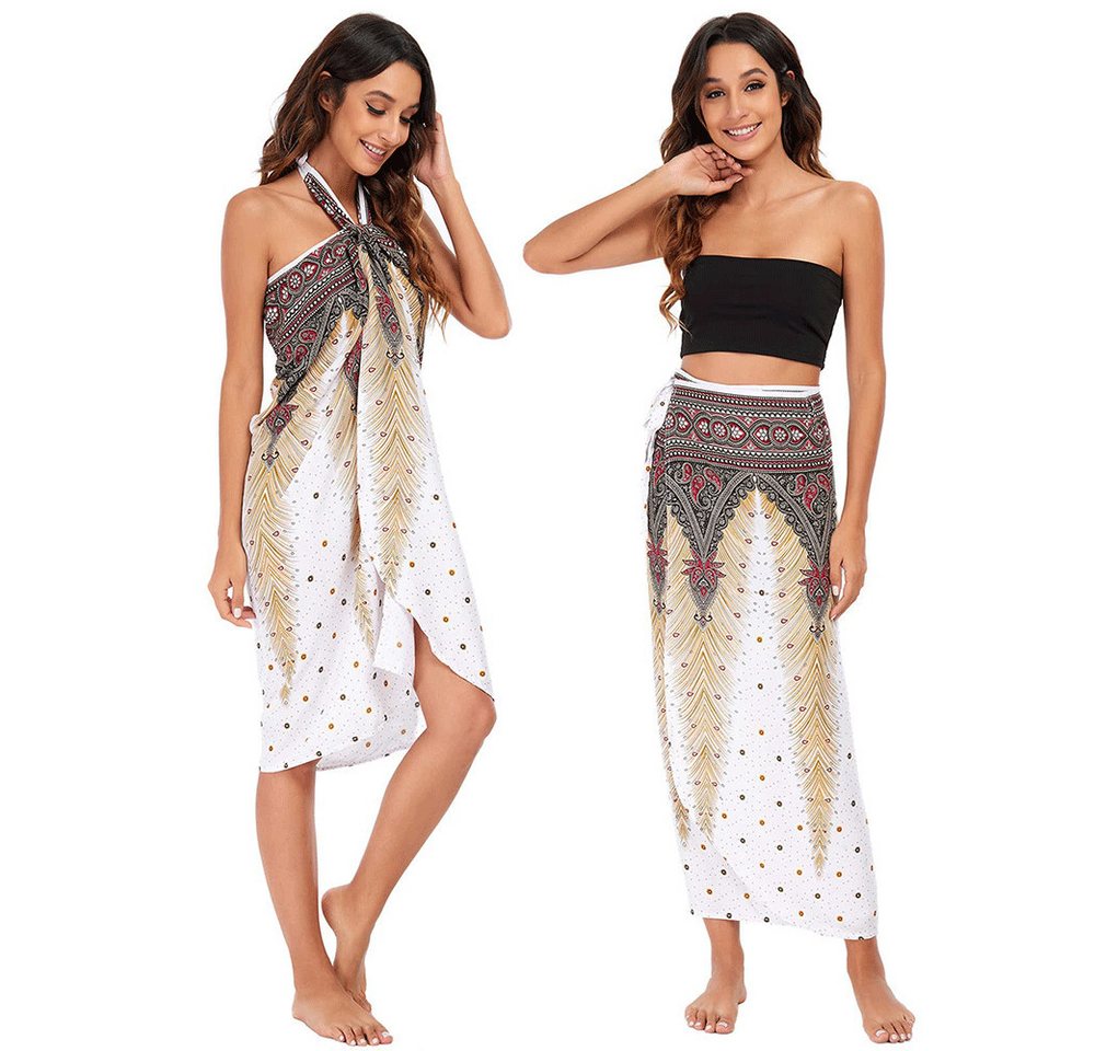 RWEUOQ Sommerrock Boho Maxirock Damen mit Schlitz und Bindebund – Luftiger Sommerrock mit Blumenmuster ideal für Urlaub Strand und Freizeit Sommer-Alltag RWEUOQ Sommerrock Boho Maxirock Damen mit Schlitz und Bindebund – Luftiger Sommerrock mit Blumenmuster ideal für Urlaub Strand und Freizeit Sommer-Alltag von RWEUOQ