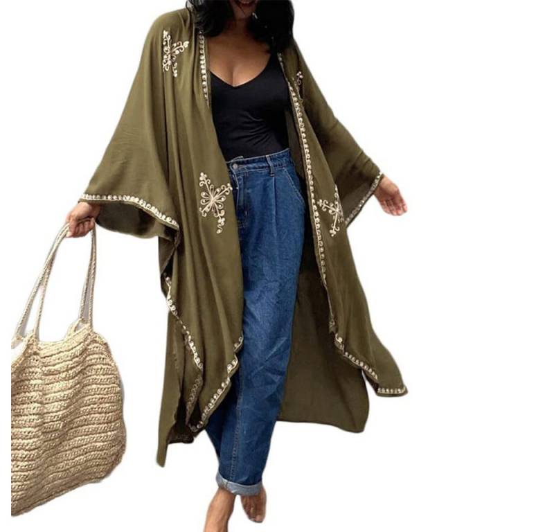 RWEUOQ Strandkleid Locker fallender Strand-Kimono luftiger Sommerüberwurf für Strand ideal als Strandkleid Bade-Cover oder sommerliche Homewear von RWEUOQ