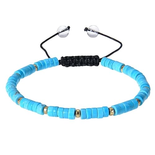 RWGSNB Bergkristall Armband Damen 4 Mm Naturstein Armband für Damen und Herren Böhmische Perlen Edelstein Armreifen Verstellbar Handgefertigt Geflochtenes Seil Armreifen Reiki Heilkristall Schmuck von RWGSNB