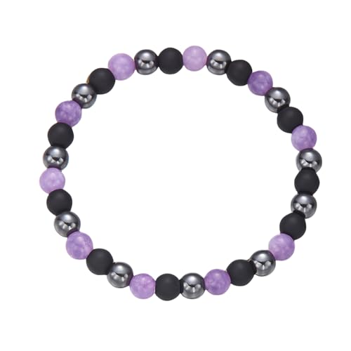 RWGSNB Edelstein Armband, Chakra Armband für Damen Herren 8 Mm Natürliche Chakra Steine Angst Armreifen Energie Edelstein Gleichgewicht Reiki Yoga Armreifen Glückskristall Freundschaftsgeschenke von RWGSNB