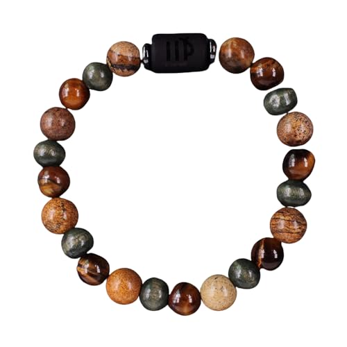 RWGSNB Edelsteinarmband, Sternzeichen Sternbild Edelstein Armband Personalisiert Natürliche Tigerauge Steine Armbänder Spirit Perlen Schutz Kristall Armreifen Segen Geburtstagsgeschenke Jungfrau von RWGSNB