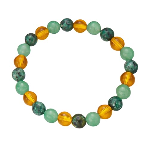 RWGSNB Kristall Armband, Chakra Armband für Damen Herren 8 Mm Natürliche Chakra Steine Angst Armreifen Energie Edelstein Gleichgewicht Reiki Yoga Armreifen Glückskristall Freundschaftsgeschenke A von RWGSNB