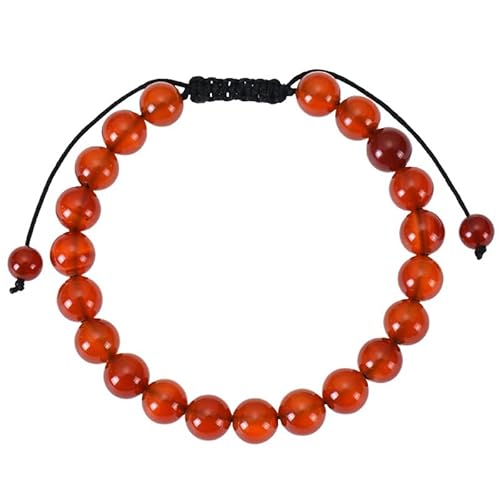 RWGSNB Steine Edelsteine Armband Natursteinarmband für Damen und Herren Zierliche Perlen Edelsteinarmband Verstellbar Handgefertigt Geflochtenes Seil Armreifen Reiki Heilkristallschmuck Spirituelle von RWGSNB
