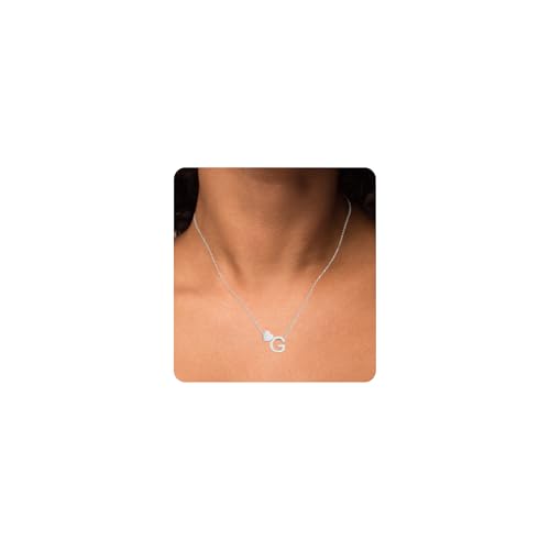 RWQIAN Damen Buchstaben Kette mit Herz Anhänger Buchstaben Silber G Kettenanhänger Initialen Letter Halskette Schmuck Namenskette Personalisiert mit Name Kette Geschenke fur Frauen RWQIAN Damen Buchstaben Kette mit Herz Anhänger Buchstaben Silber G Kettenanhänger Initialen Letter Halskette Schmuck Namenskette Personalisiert mit Name Kette Geschenke fur Frauen von RWQIAN