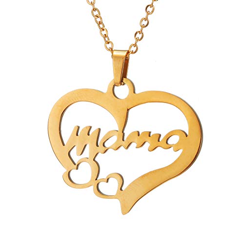 RWQIAN Mutter Plot Geschenk Mama Kette Lebensbaum Anhänger Muttertag Mama Halskette Golden 7 von RWQIAN