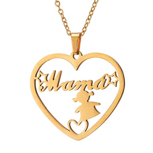RWQIAN Mutter Plot Geschenk Mama Kette Lebensbaum Anhänger Muttertag Mama Halskette Golden.. von RWQIAN