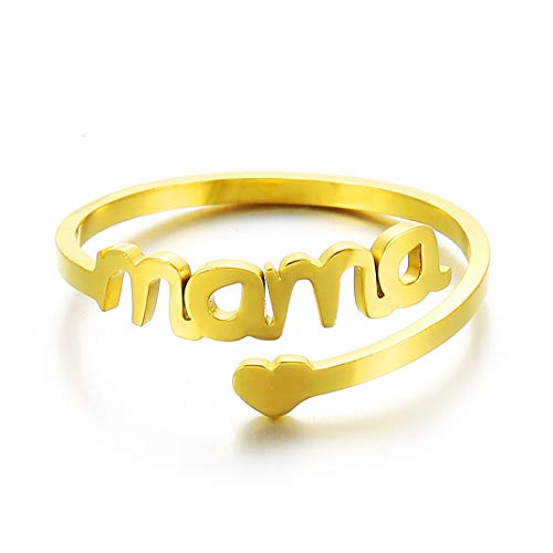 RWQIAN Mutter Plot Geschenk Mama Ring Damen Ringe Herzen Schmuck Geschenk zum Geburtstag Jahrestag Valentinstag von RWQIAN