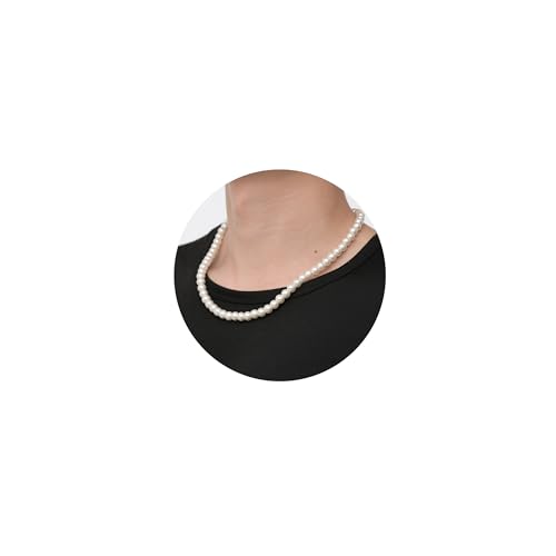 RWQIAN Perlenkette Herren Damen 50cm Perlen Kette Weiße Faux Perlenkette Choker Halskette Perlen Schmuck 8mm RWQIAN Perlenkette Herren Damen 50cm Perlen Kette Weiße Faux Perlenkette Choker Halskette Perlen Schmuck 8mm von RWQIAN