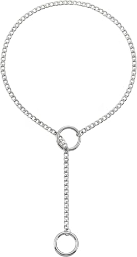 RWQIAN Schlupfkette Damen O-Ring Slip Chain Kette Punk Gothic Kubanische Halskette Silber Schmuck Y-Halskette Verstellbare 34" von RWQIAN