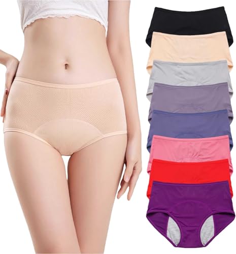 RWRAEO Everdries Panties for Women Over 60,Everdries Leakproof Ladies Underwear,Comfort Plus Size Incontinence Underwear for Women (8Pcs,XL) von RWRAEO