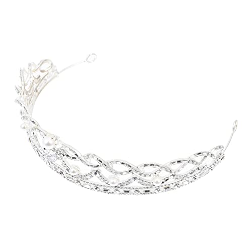 Vintage Kristall Diamant Stirnband Braut Braut Hochzeit Haar Kopfband Strass Kopfschmuck Stirnband Tiara (Farbe: Silber, Größe: 17,3 x 17,3 cm) (Silber 17,3 x 17,3 cm) von RWRAPS