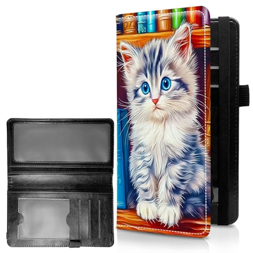 RWUTYTIUL Check Registrieren Abdeckungen für Persönliche Checkbook Frauen & Männer, Große Kapazität Leder Check Book Cover mit Stifthalter Checks Organizer Damen Kartenbrieftasche RFID Blockieren von RWUTYTIUL