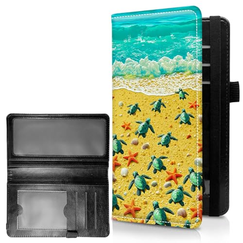 RWUTYTIUL Check Registrieren Abdeckungen für Persönliche Checkbook Frauen & Männer, Große Kapazität Leder Check Book Cover mit Stifthalter Checks Organizer Damen Kartenbrieftasche RFID Blockieren von RWUTYTIUL