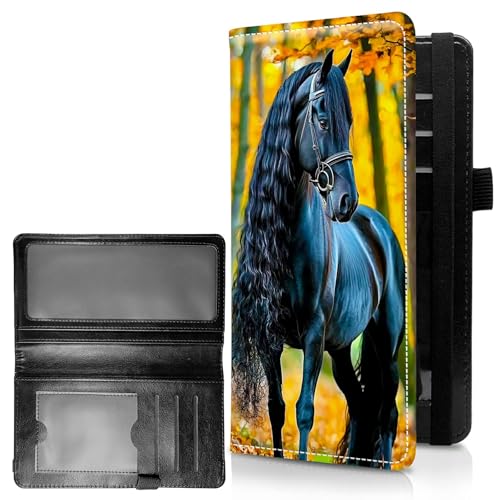 RWUTYTIUL Check Registrieren Abdeckungen für Persönliche Checkbook Frauen & Männer, Große Kapazität Leder Check Book Cover mit Stifthalter Checks Organizer Damen Kartenbrieftasche RFID Blockieren von RWUTYTIUL