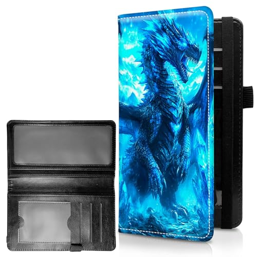 RWUTYTIUL Check Registrieren Abdeckungen für Persönliche Checkbook Frauen & Männer, Große Kapazität Leder Check Book Cover mit Stifthalter Checks Organizer Damen Kartenbrieftasche RFID Blockieren von RWUTYTIUL