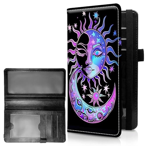 RWUTYTIUL Check Registrieren Abdeckungen für Persönliche Checkbook Frauen & Männer, Große Kapazität Leder Check Book Cover mit Stifthalter Checks Organizer Damen Kartenbrieftasche RFID Blockieren von RWUTYTIUL