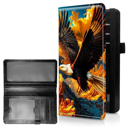 RWUTYTIUL Check Registry Covers for Persönliches Checkbook Frauen & Männer, Große Kapazität Leder Check Book Cover mit Stifthalter Checks Organizer Damen Kartenbrieftasche RFID Blockieren, Checkbook von RWUTYTIUL