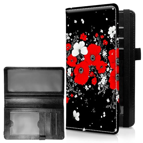 RWUTYTIUL Check Registry Covers for Persönliches Checkbook Frauen & Männer, Große Kapazität Leder Check Book Cover mit Stifthalter Checks Organizer Damen Kartenbrieftasche RFID Blockieren, Lila von RWUTYTIUL