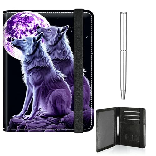 RWUTYTIUL Essentielle Reisebrieftasche für Damen und Herren aus PU-Leder mit elastischem Gurt, RFID-Blockierung, Kartenetui mit Stift, 506 von RWUTYTIUL