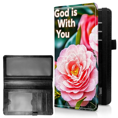 RWUTYTIUL Karierte Hüllen für persönliches Scheckbuch für Damen und Herren, Große Kapazität Leder Kariert Buchumschlag Halter Hülle mit Stifthalter Schecks Organizer Damen Karte Brieftasche Schwein von RWUTYTIUL