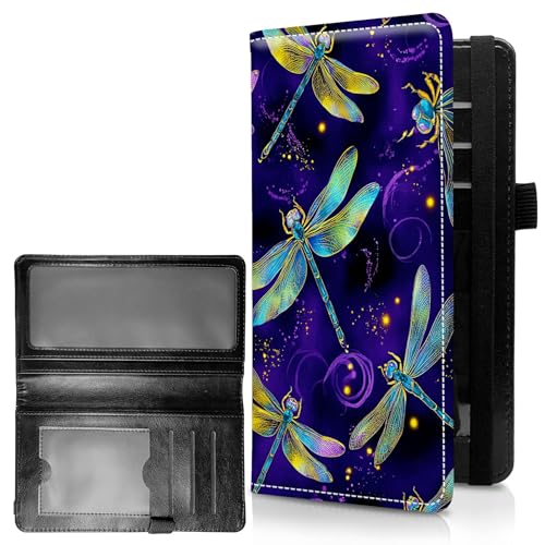 RWUTYTIUL Karierte Taschen für Ihr persönliches Scheckbuch für Damen und Herren Große Kapazität, Leder Buchtasche Kariert mit Stifthalter, Scheck-Organizer Damen Geldbörse, Scheckheft-905 von RWUTYTIUL