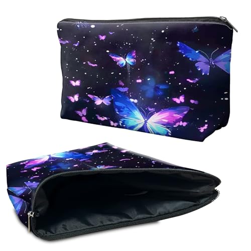 RWUTYTIUL Kosmetiktasche für Geldbörse, Make-up-Taschen für Damen, wasserdicht, geräumig, Kulturbeutel, Reisezubehör, Tasche für wichtige Utensilien, Reißverschluss-Tasche, Bleistift-Organizer-Tasche von RWUTYTIUL