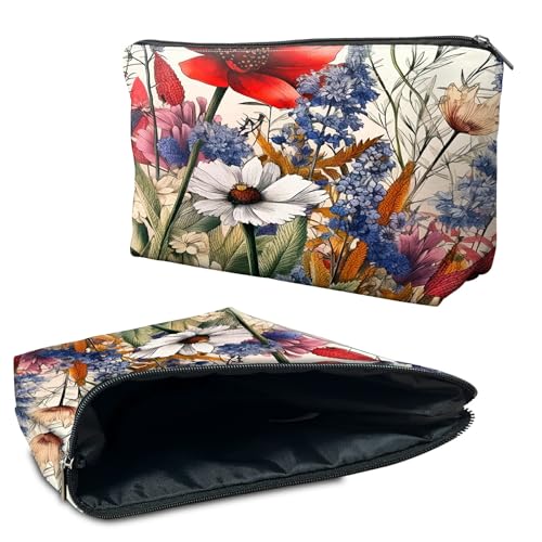 RWUTYTIUL Kosmetiktasche für Geldbörse, Make-up-Taschen für Damen, wasserdicht, geräumig, Kulturbeutel, Reisezubehör, kleine Tasche für wichtige Utensilien, Reißverschlusstasche RWUTYTIUL Kosmetiktasche für Geldbörse, Make-up-Taschen für Damen, wasserdicht, geräumig, Kulturbeutel, Reisezubehör, kleine Tasche für wichtige Utensilien, Reißverschlusstasche von RWUTYTIUL