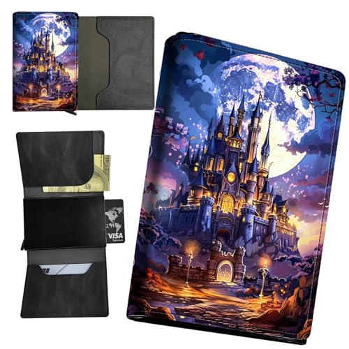 RWUTYTIUL Minimalistische Geldbörse mit amerikanischer Flagge, für Herren, Damen, Pop-Up-Geldbörse, schlanke Ledergeldbörse mit Geldklammer, RFID-blockierend, Kreditkartenhalter, Geschäftsgeschenk von RWUTYTIUL