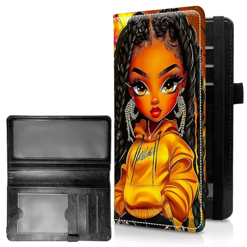 RWUTYTIUL Personalisierte Scheckbücher für Damen und Herren, Große Kapazität Leder Kariert Buchumschlag Halter Hülle mit Stifthalter Schecks Organizer Damen Kartenhalter Geldbörse, Checkbook-900 von RWUTYTIUL